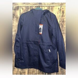 NEW Navy Blue HUNTER Rain Wind Jacket Coat {Medium} w/ Hood